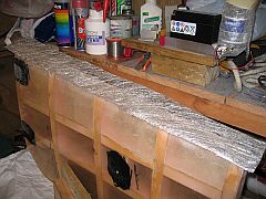 15 centimetres of chopped strand mat in position
