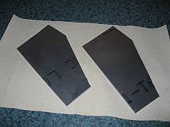 Freshly cut cheek plates