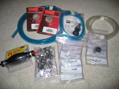 Fuel line, filters, primer kit, impulse line, primer bulb, hose clamps, Y-fitting, primer Tee, quick disconnect, tank fitting and in-tank screen