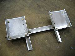Pedals mounted on bracket