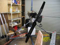Test-fitting the propeller